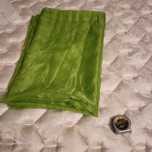 2 Green sheer curtains 84 inches long